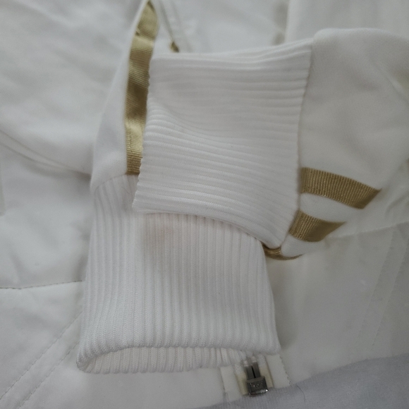 Adidas Superstar 50th Anniversary White With Gold Stripes Zip Up Jacket - Picture 9 of 15